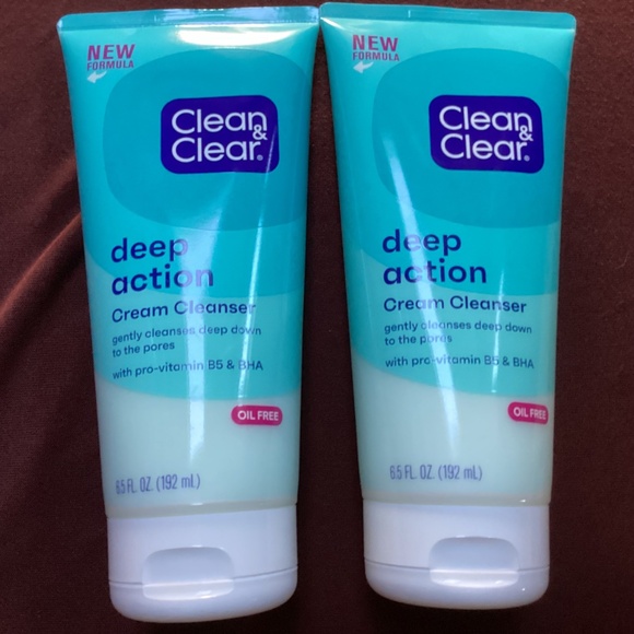 Clean & Clear Deep Action Cream Cleanser Bundle 8.5 fl oz each New - Picture 2 of 7